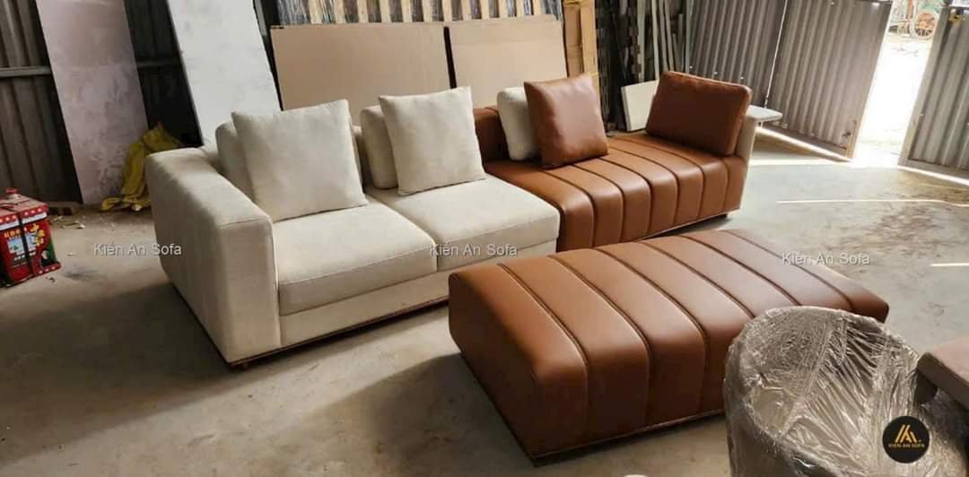 Ivory & Rust Chaise Set