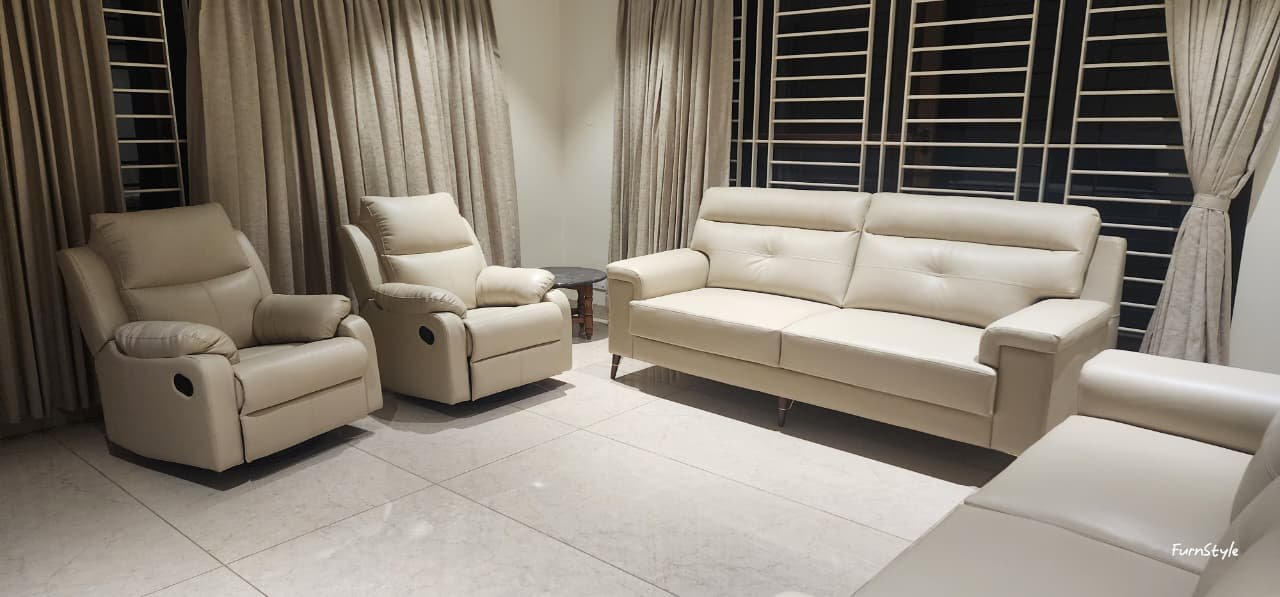 Ivory Recliner & Sofa Suite