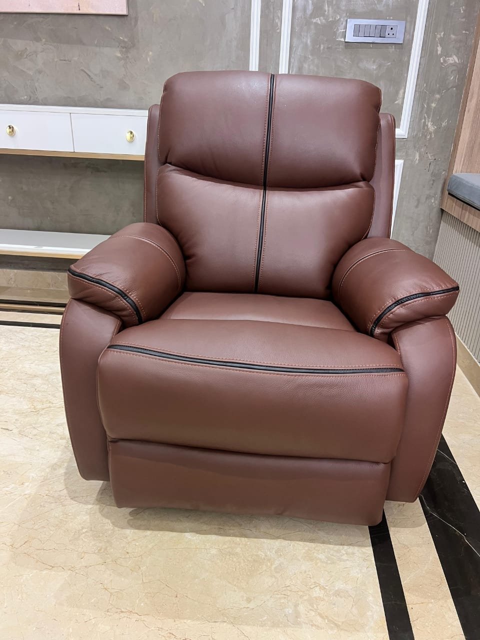 Cognac Recliner Armchair